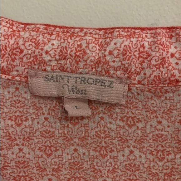 Saint Tropez West tunic long sleeve 100% cotton pink womens large​​ - Picture 5 of 6